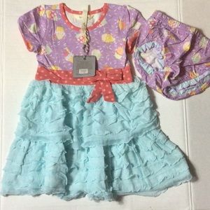 Matilda Jane Purple and Blue Kids Casual Dress